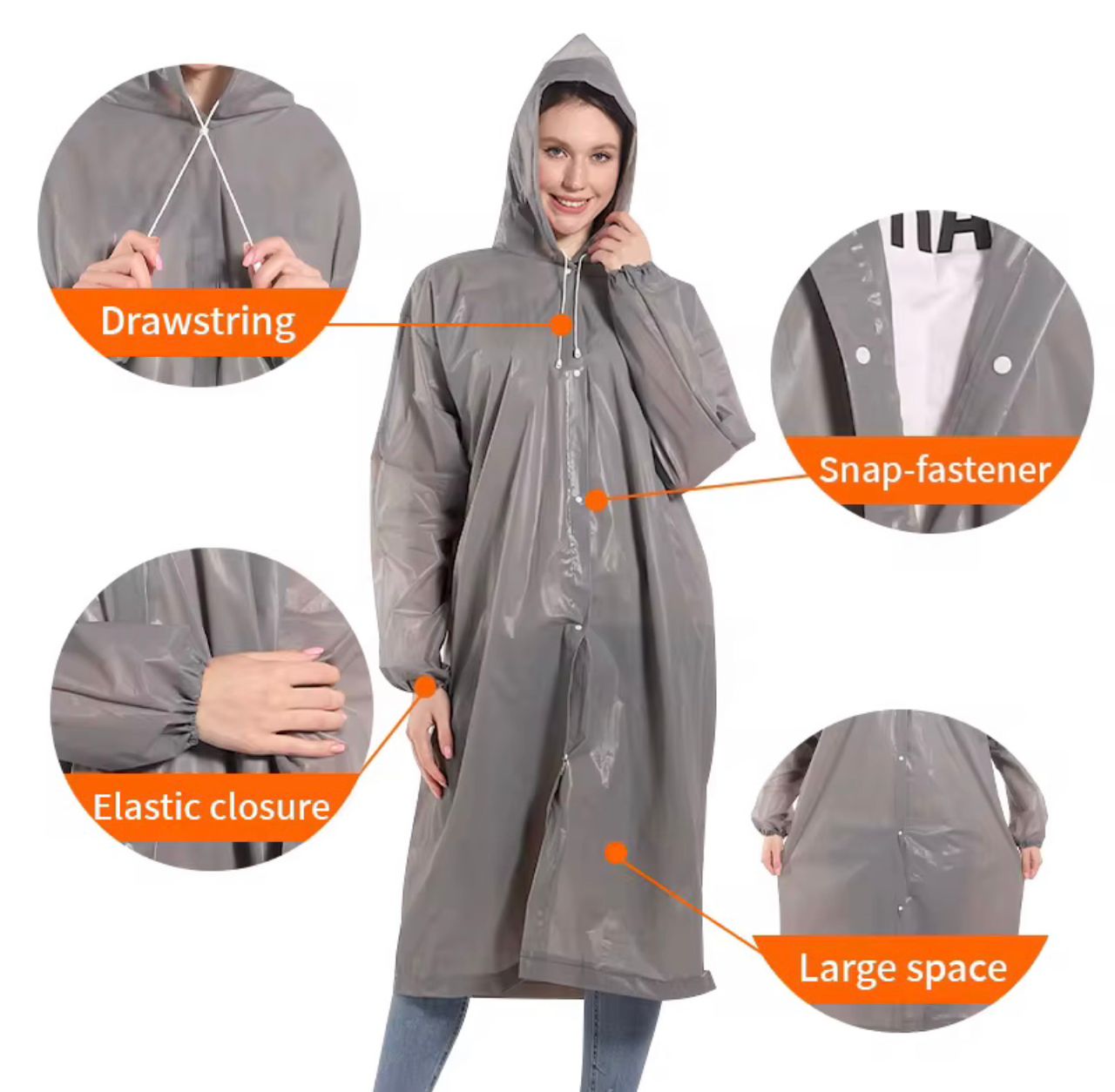 Cape de Pluie Imperméable Réutilisable — 2